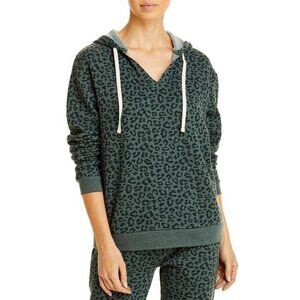ALTERNATIVE Animal Print Hooded Sweatshirt Leopard Size XS